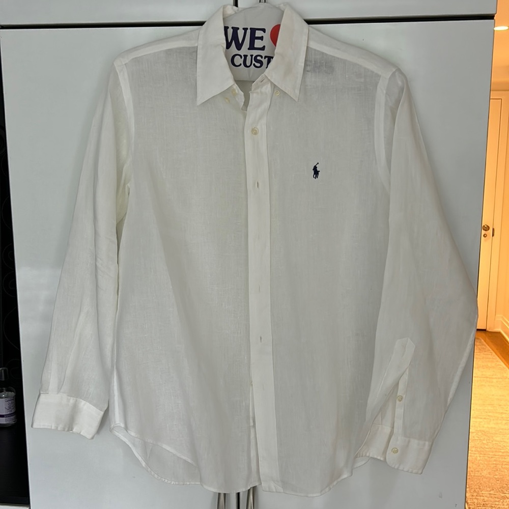 Ralph Lauren linen size M button down shirt, classic fit